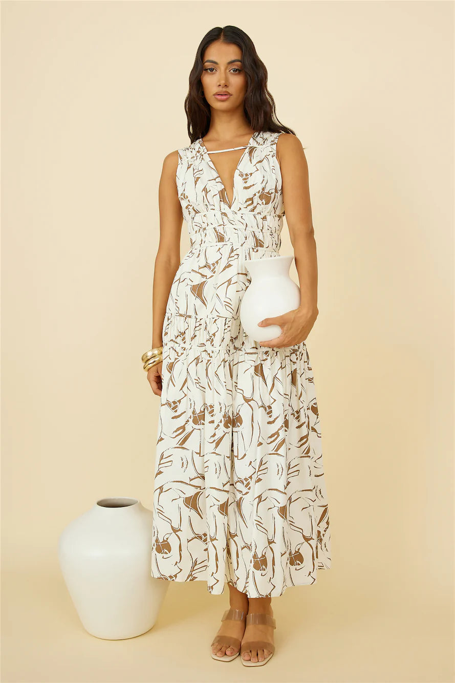 Through the Trees Maxi Dress White