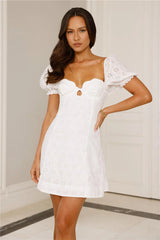 Strawberry Smoothie Mini Dress White